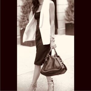 Chloe Paraty Bag Large Metallic over Black $2900- Like New EUC
